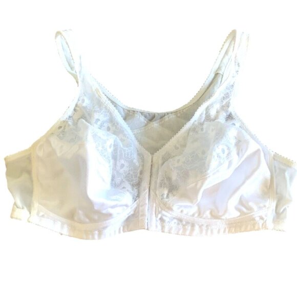 Exquisite Form 565 Posture Front Close Wire-Free Bra Sz 42C White 131G - Picture 3 of 7